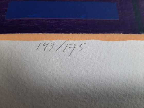 Image 1 of Clemens Briels, Serigrafía, Título, El huracán Michel se dirige a Florida