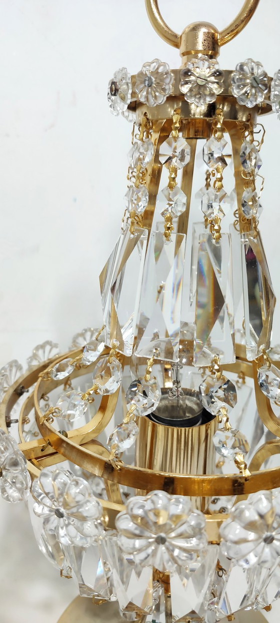 Image 1 of Paire de lampes de table en cristal (Espagne, années 1980)
