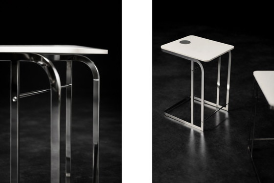 Image 1 of Vintage Mid-Century Italian Modern White Coffee Tables Carlotta by Antonio Citterio for Flexform, 1997, Set of 2