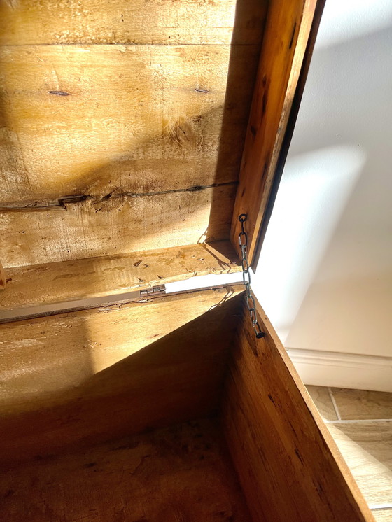 Image 1 of restored antique trunk