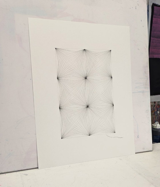 Image 1 of Tehos - drawing on art paper - Large oblong square 2026 - 03