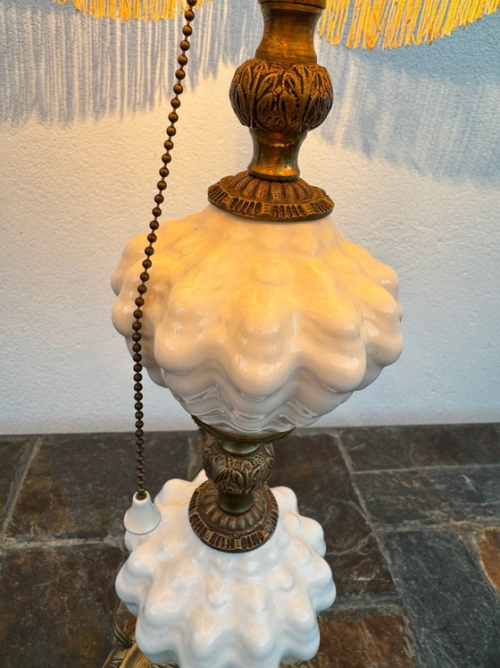 Lampada in maiolica e ottone anni '60 – Lampade da tavolo, Ceramica (photo 5 of 15)