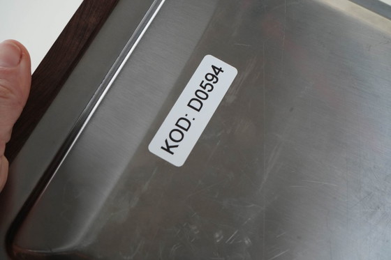 Image 1 of Plateau en acier inoxydable, design danois, années 1970, fabriqué au Danemark