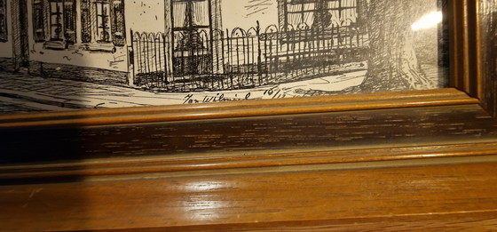Image 1 of JAN WILMINK beautiful old pen drawing