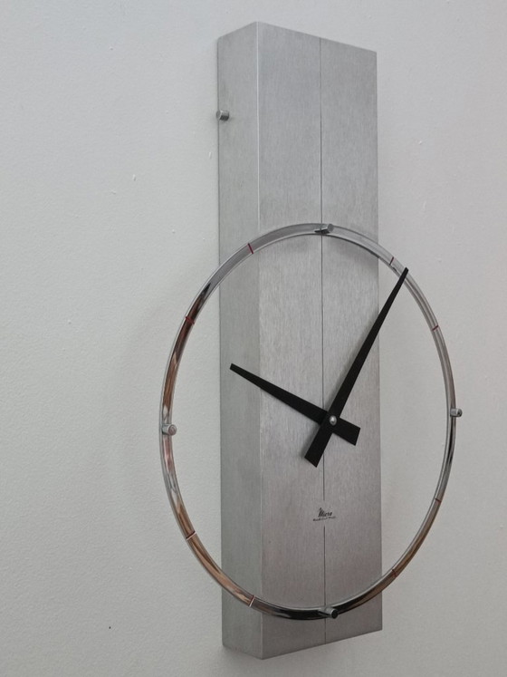 Image 1 of Micro Electric designer clock by Microtecnica 1970s