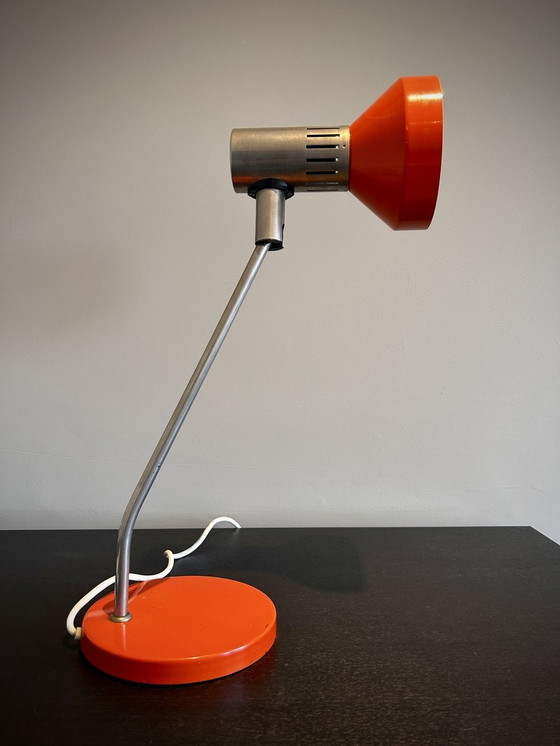 Image 1 of Retro Oranje Bureaulamp