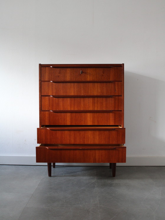 Image 1 of Vintage Danish chest of drawers in teak