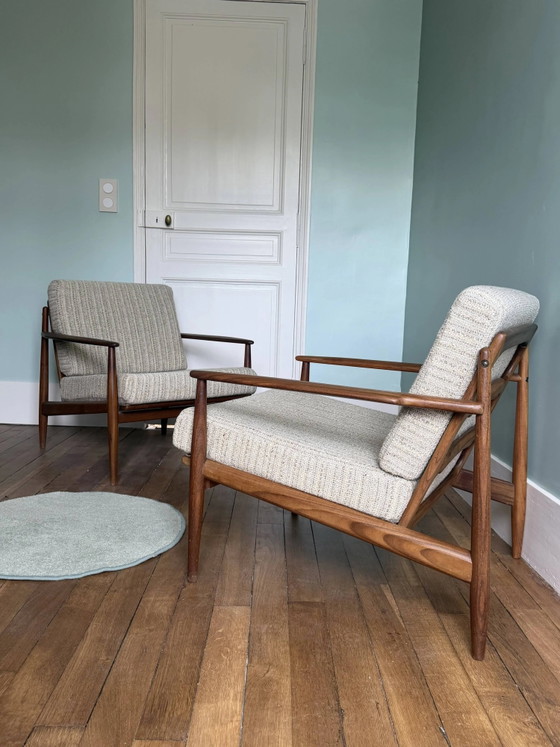 Poltrona scandinava vintage in teak – Poltrone, Wool, Scandinavian (photo 3 of 9)