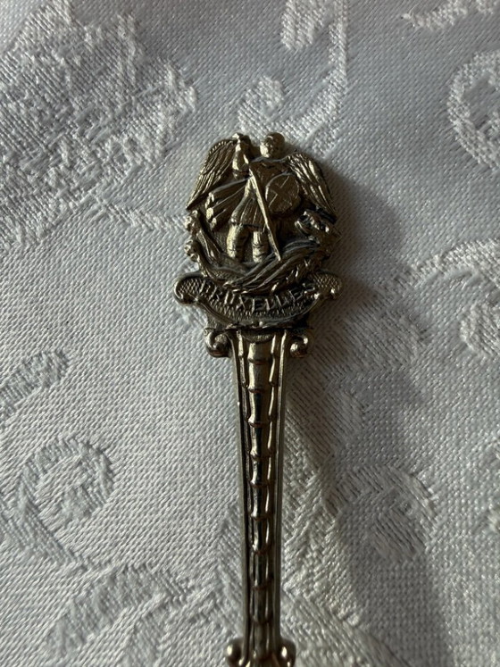 6 Cuillères souvenir vintage plaquées argent Bruxelles Belgique Silberauflage, Couverts, Métal, Argenté (photo 10 sur 13)
