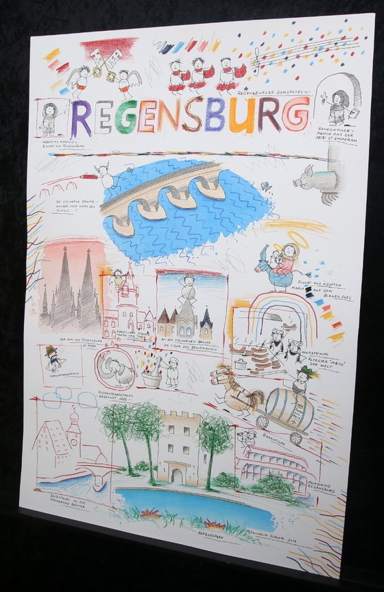 Image 1 of Schlote, Wilhelm - Regensburg - Disegno originale - firmato UNIKAT