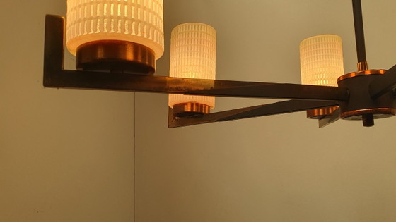 Lustre vintage en laiton et cuivre, style années 50, Arredoluce Murano – Copper, Glass (photo 14 of 20)