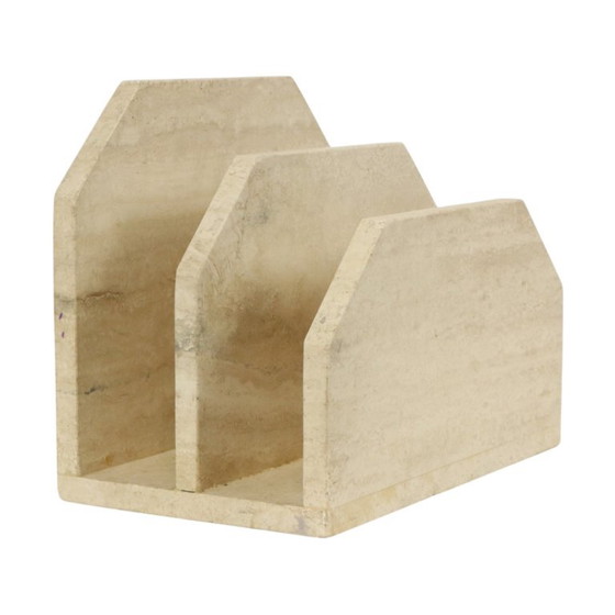 Vintage Magazine Rack Travertine Natural Stone Seventies (photo 10 of 22)