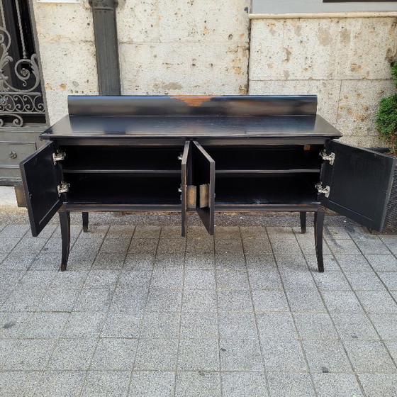 Image 1 of Buffet oriental en bois laqué et poignées gravées sur bois, XXe siècle – Japon