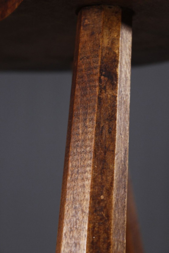 Vintage melkkruk, met bonenzitting, brutalistisch ontwerp, volkskunst, jaren 1950 – Krukjes, Wood (photo 11 of 14)