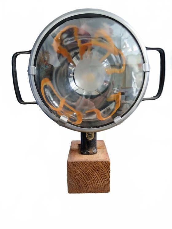 Image 1 of Steampunk Lamp from an Old Spotlight