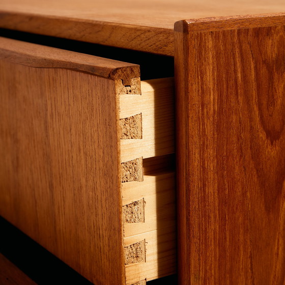 Image 1 of MK11148 Cómoda de teca restaurada con seis cajones