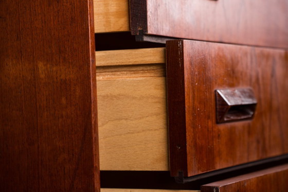 Image 1 of Deense Teak ladekast, 4 lades, van Borge Mogensen voor Søborg Mobelfabrik.