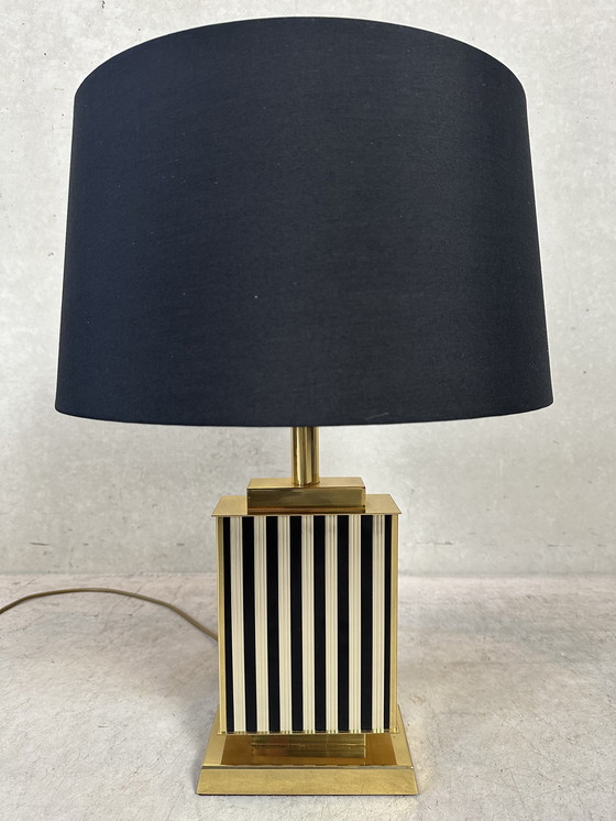 Image 1 of 2X Vintage 'Black And Gold' Table Lamp - Hollywood Regency