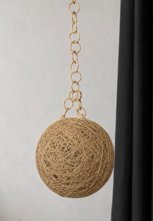 Vintage-Pendelleuchte mit Kugelkette
