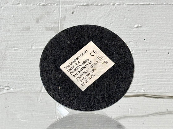Image 1 of Lampe de table compacte avec globe en verre opale, années 2000