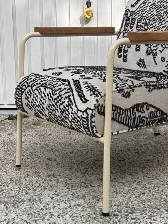 Sillón Lounge Jean Prouvé, Reedición, Tejido Mountain Tiger de Dedar – Vitra, Sillones, Wood, Velvet (photo 5 of 13)