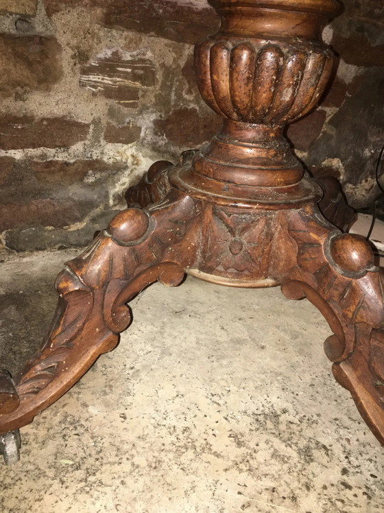 Viooltafel met 2 laden in walnoot. – Bijzettafels (photo 4 of 9)