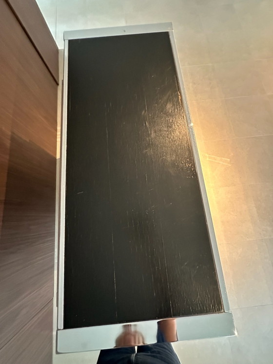Getränkeschrank Siebzigerjahre, Glas, Metall, Schwarz (Foto 5 von 5)