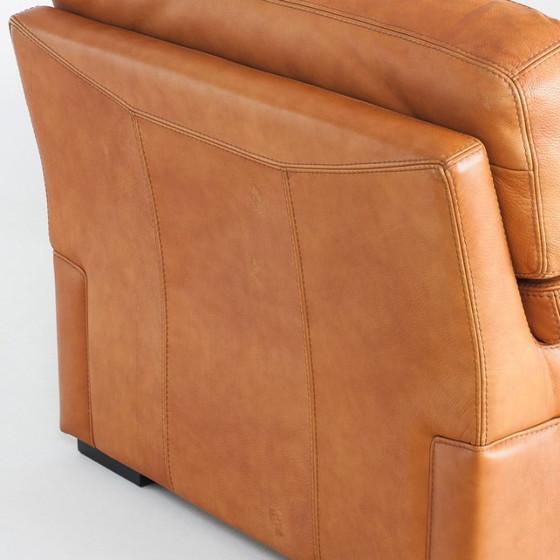 Poltrona in pelle cammello, realizzata da Roche Bobois. Vintage - Francia, anni '80. – Poltrone, Leather (photo 4 of 18)