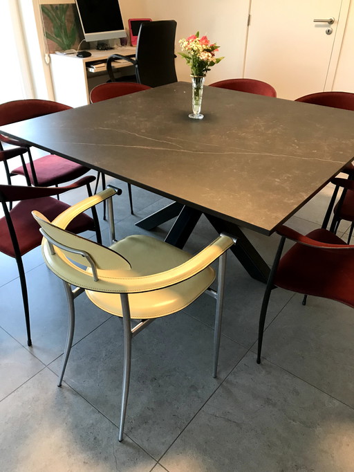 🪑 Set of 6 Italian Design Chairs - Arrben Italy - Vintage Registered Model