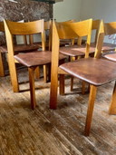 Set of 8 Brutalist Oak Dining Chairs Mauro Pasquinelli ‘Maria’ For Pallavisini, Italy, 1970s