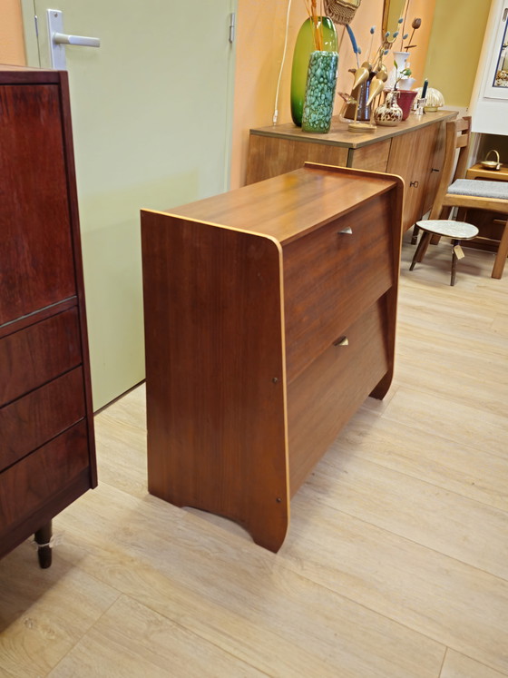 Image 1 of Meuble à chaussures vintage, meuble d'entrée, meuble de couloir, meuble à chaussures