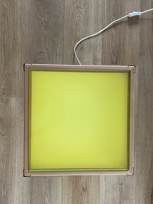 Lámpara de pie / mesa auxiliar vintage de plexiglás