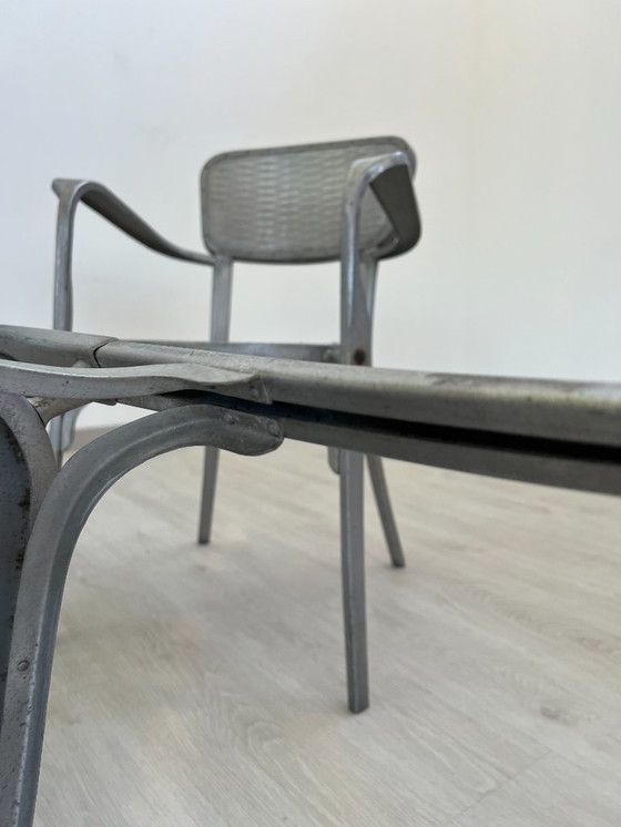 Image 1 of Aluminiumstühle - Avec-Plakette « Gaston Viort - Salon de Provence »