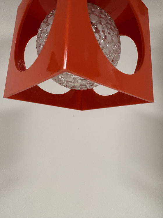 Image 1 of Suspension allemande style Spoutnik, années 70, style Mid-Century, en verre, par Richard Essig