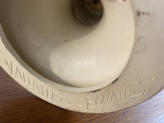 Image 1 of openwork lamp by F & J Bonaudi, Vallauris ceramics circa 1960