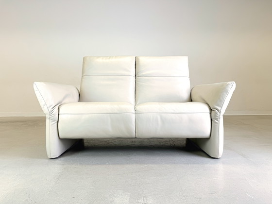 Image 1 of Koinor Sofa Elena Couch Two-Seater Leather White Design