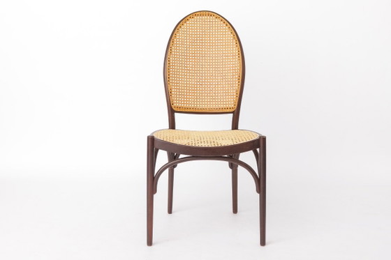 Paire de Chaises de Salle à Manger Vintage Thonet en Bois Courbé avec Cannage Viennois, Années 1960-1970 (photo 6 of 11)