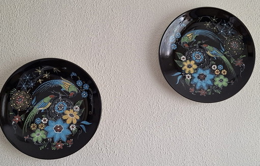 Einzigartiges Kuratiertes Set Royal Delft Schwarz (29 cm) – Mit Original-Bestellschein 'Spiegelbild' (Unikat)