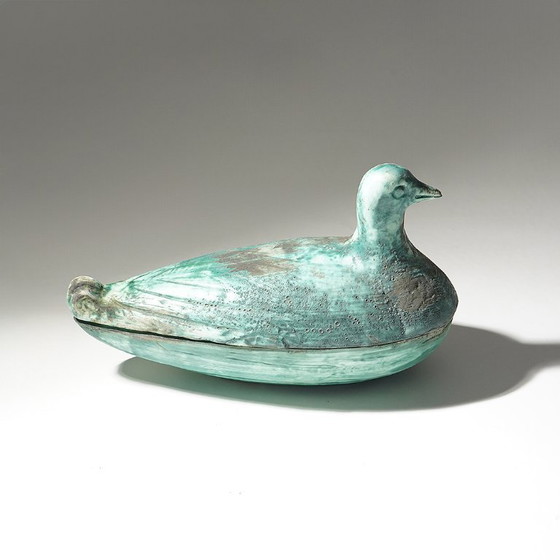 Image 1 of Scatola in ceramica a forma di uccello, anni '60