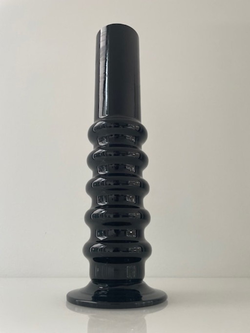 Vaso postmoderno dal design vintage - vetro nero