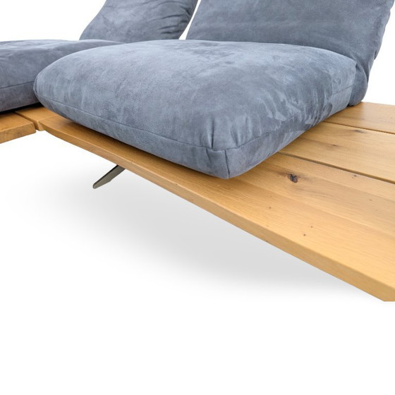 Image 1 of Originele Koinor Schwof hoekbank, designbank Bison 69, blauw leer