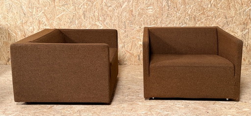 2 poltrone da ufficio galleggianti – fauteuils, Textile, Modern