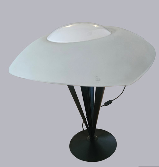 Lampada da tavolo di design anni '80/'90 – Postmoderna / Era spaziale (logo EP?)