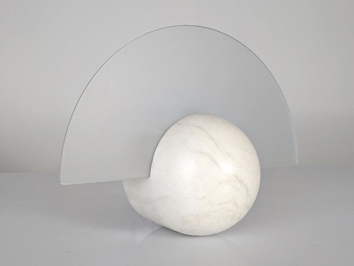 Alabaster-Wandleuchte im Art Deco-Stil, 1970er