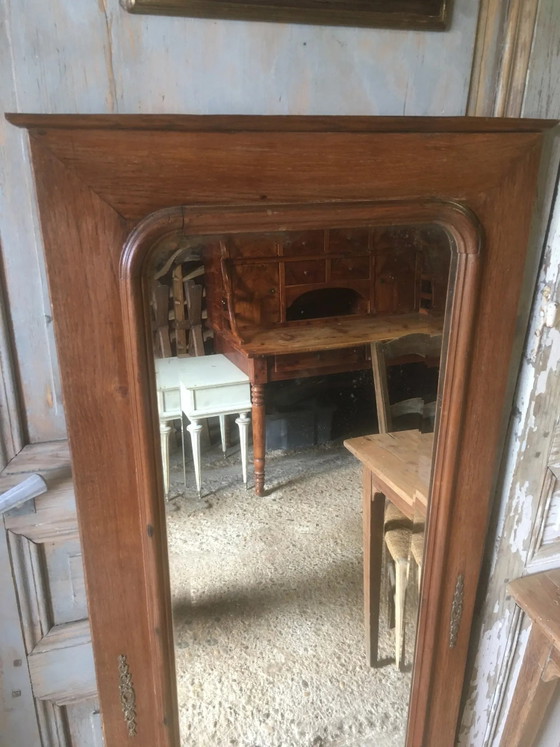 Miroir biseauté en chêne (photo 3 of 11)