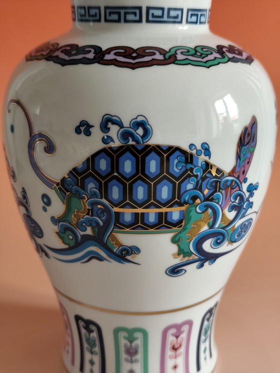 Zeldzame Franklin Mint Porseleinen Vaas (1986) Uniek Collectors Item – Decoratieve objecten, Porcelain (photo 5 of 5)