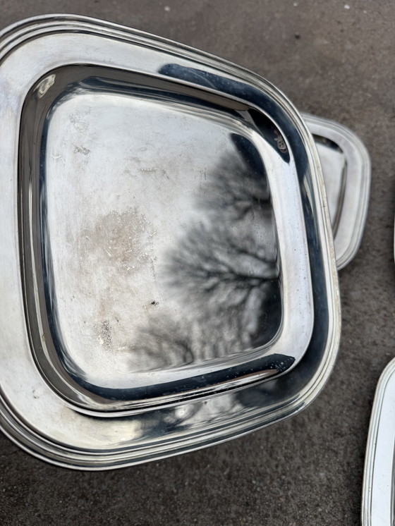 Image 1 of Piattini in metallo argentato degli anni '80