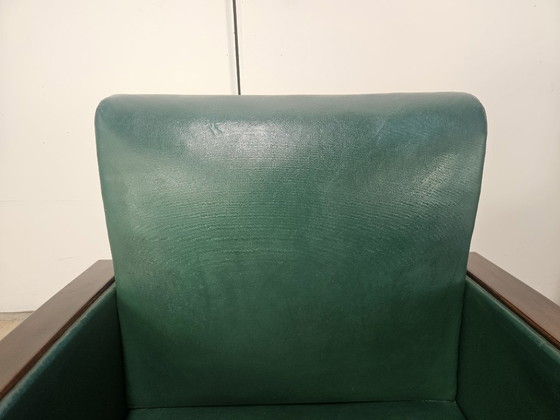 Coppia di poltrone Art Déco in noce e pelle verde, 1940 – Wood (photo 6 of 21)