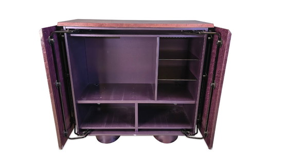 Image 1 of Mueble bar de madera nudosa de Giovanni Offredi para Saporiti, años 70