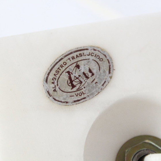 Image 1 of Lampe vintage italienne en albâtre